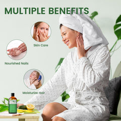 Tea tree essential oil used for nail care