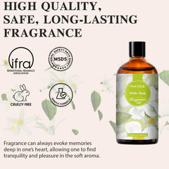 White Musk fragrance oil bottle suitable for diffusers