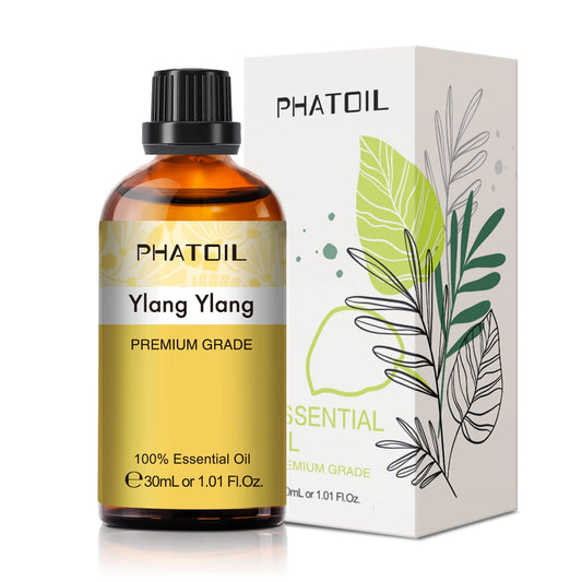 PHATOIL Ylang Ylang essential oil in 30ml amber bottle with dropper