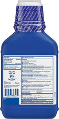 Phillips' Milk of Magnesia liquid pour showing smooth texture for easy use.