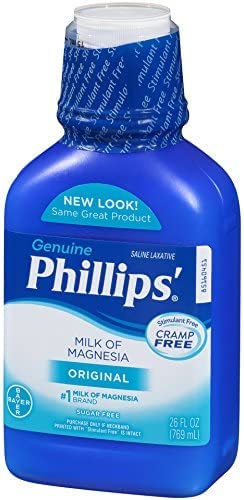 Phillips' Milk of Magnesia wild-cherry bottle highlights flavor option
