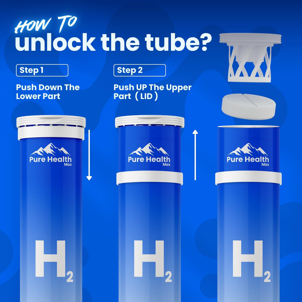 Lifestyle image showing hydration with PHM tablets