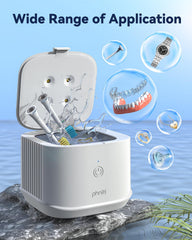 Large 13oz (375ml) capacity for dentures, retainers, and jewelry