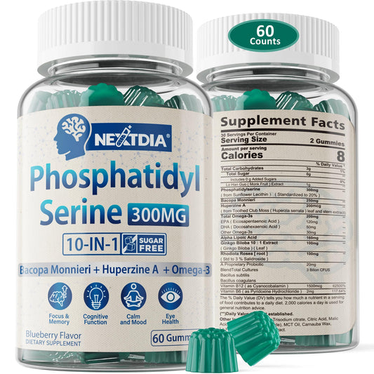 Phosphatidylserine nootropic gummies bottle label