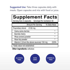 Raw food vitamin C sources including camu camu