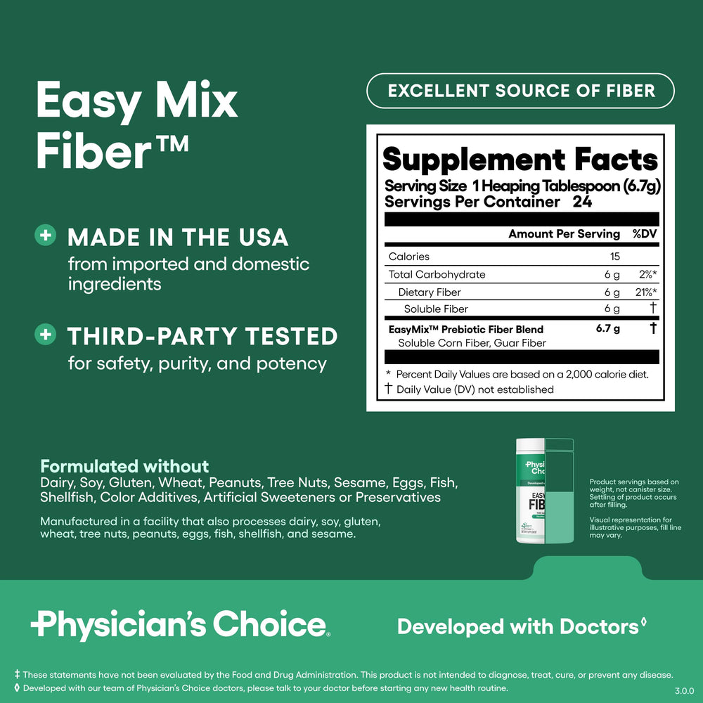 Easy Mix Fiber powder being stirred into a beverage