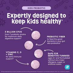 Label highlighting Zinc, Vitamin C and D3 ingredients
