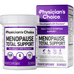 Physician's CHOICE Menopause Probiotic bottle front for daily menopause support.