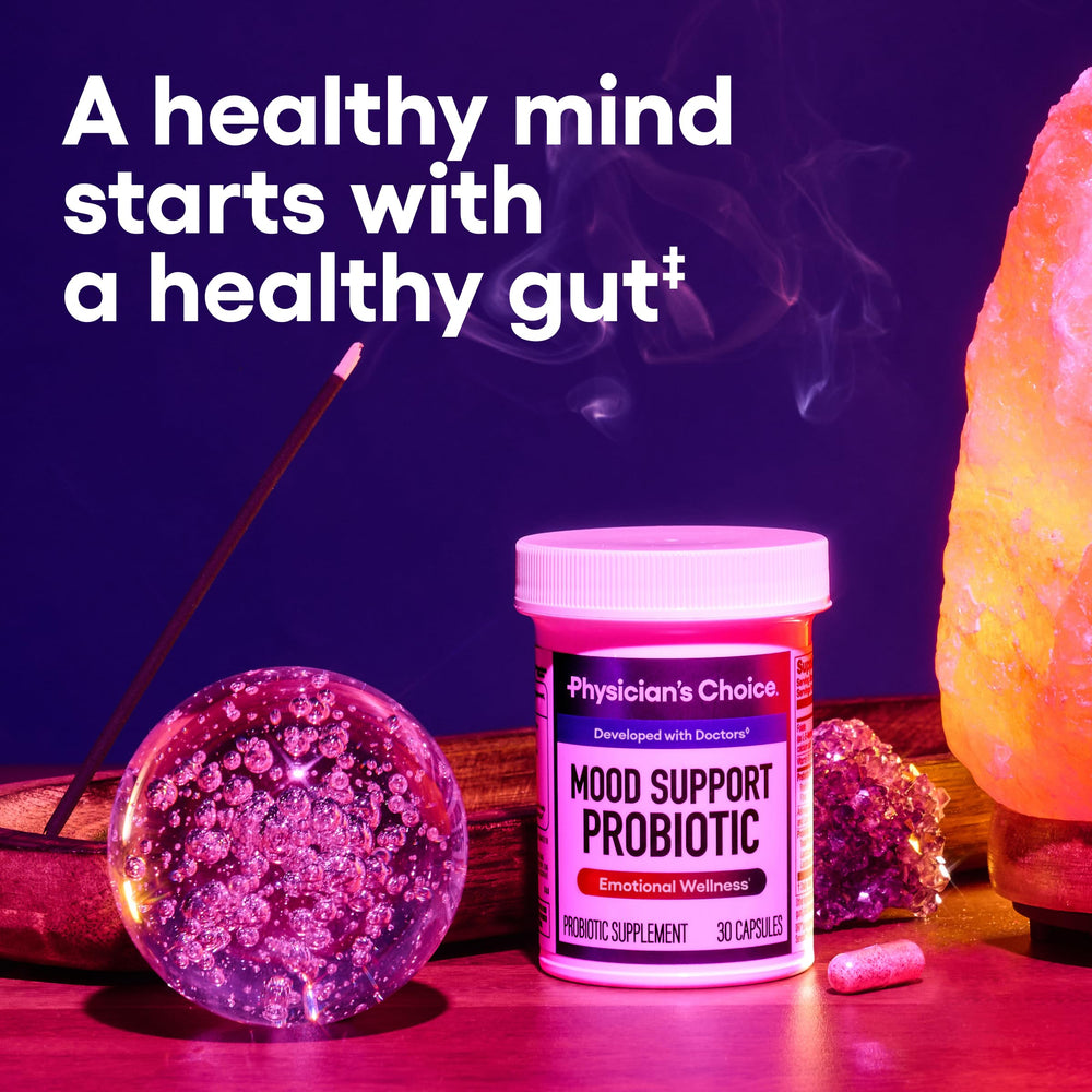 Close-up of Mood Probiotic label