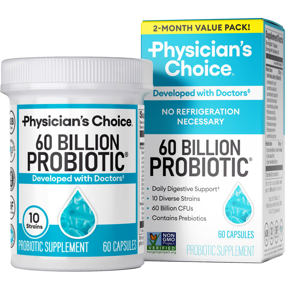 Bottle of Physician's CHOICE Probiotics 60B CFU 60-count
