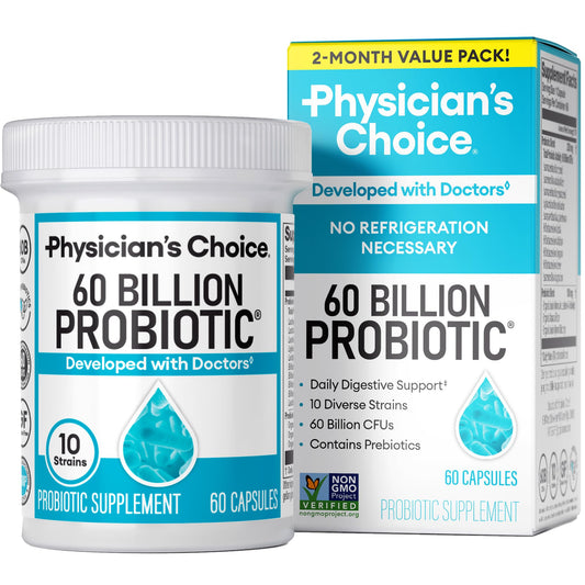 Bottle of Physician's CHOICE Probiotics 60B CFU 60-count