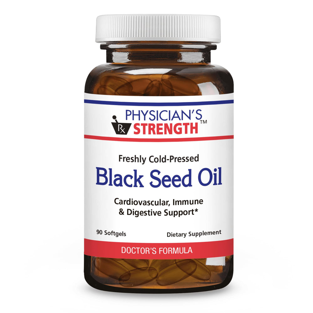Physician’s Strength Black Seed Oil Gelcaps bottle