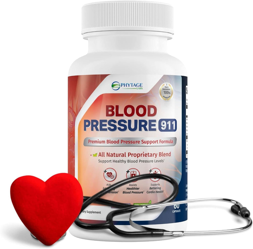 Blood Pressure 911 supplement bottle on white background