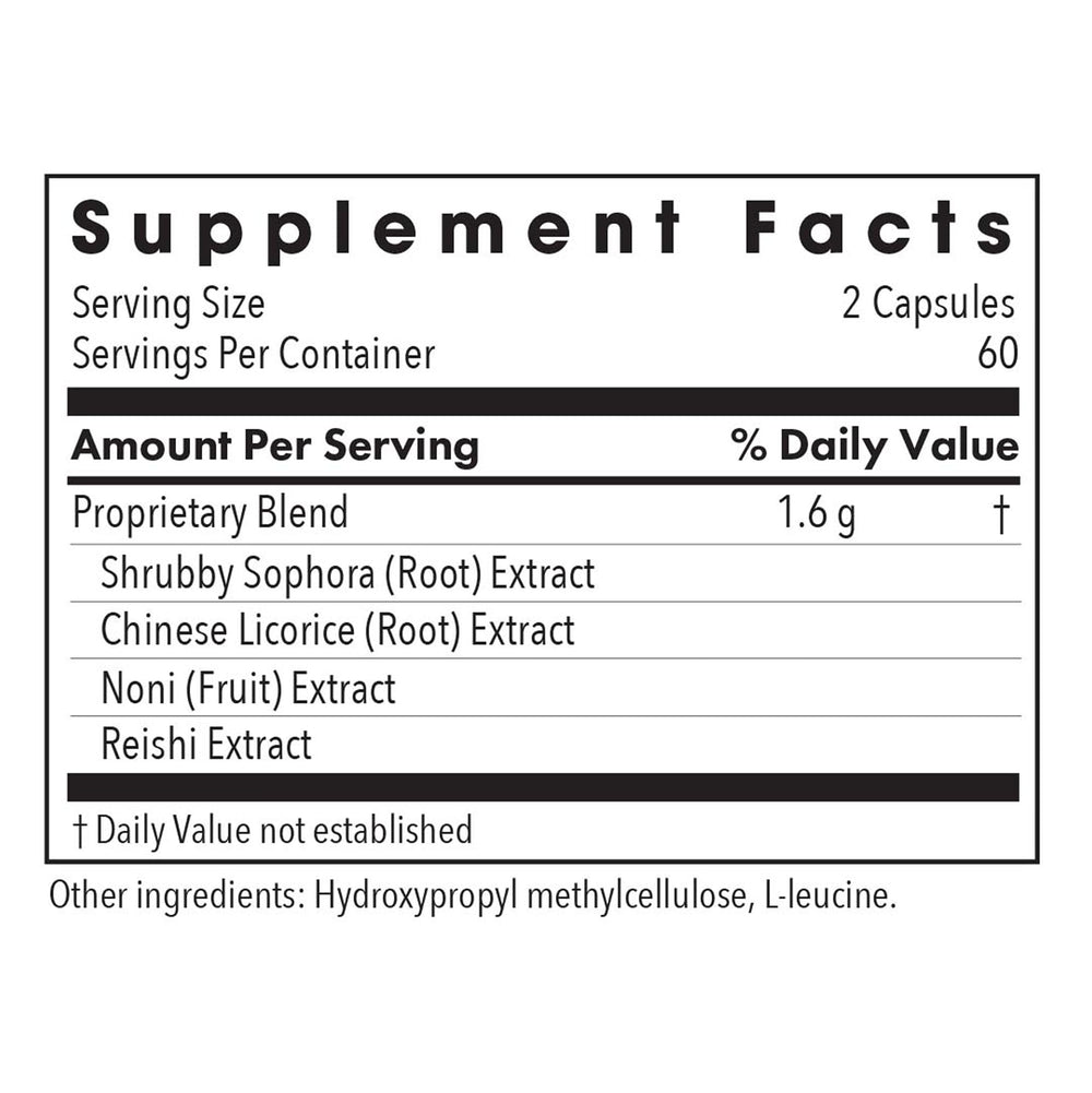 Traditional Chinese Medicine blend including Reishi, Licorice, and Noni