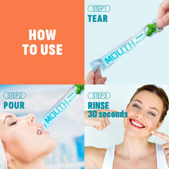 Rich Blueberry flavor mouthwash packet