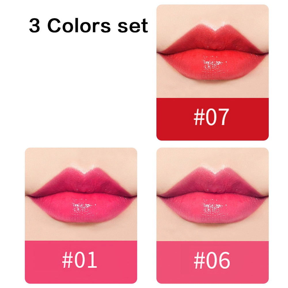 Pieukesy Aloe Vera color changing lipsticks swatches showing personalized tint