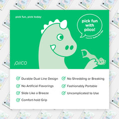 Piico Dino Homebox 80-count floss picks packaging