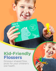 Dual-line unwaxed floss for kids during flossing