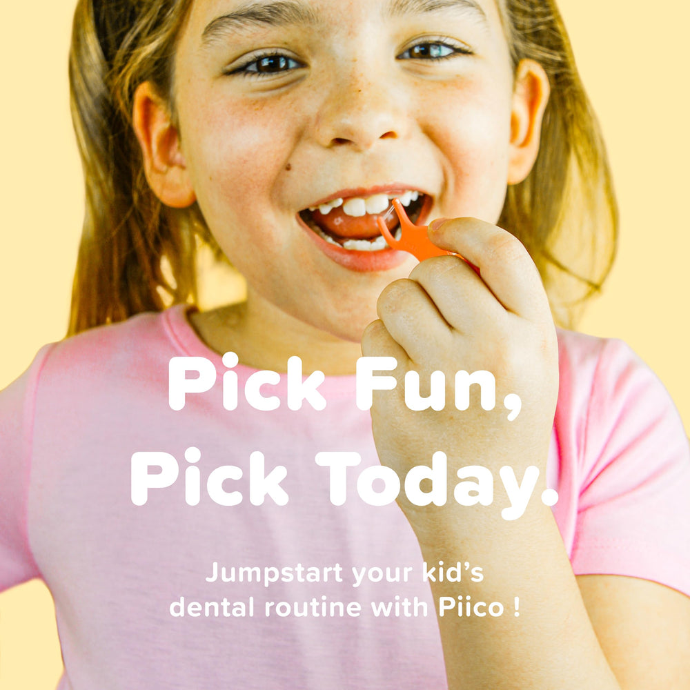 Close-up of Piico unflavored dual-line floss
