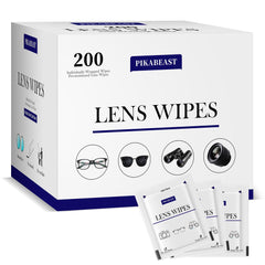 Box of Pikabeast 200-count lens wipes for eyeglasses and devices