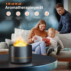 PiKaPiKaP diffuser 7-color LED flame for colorful room ambiance.