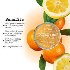 Hands kneading Pinch Me Therapy Dough Citrus