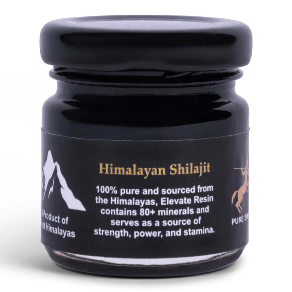 Close-up of pure Shilajit resin extract