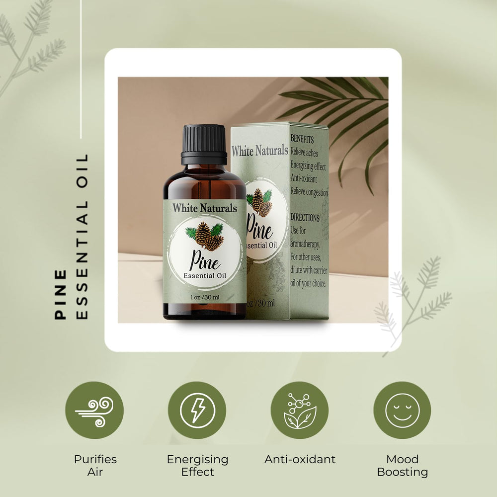 Pine essential oil in a diffuser for aromatherapy
