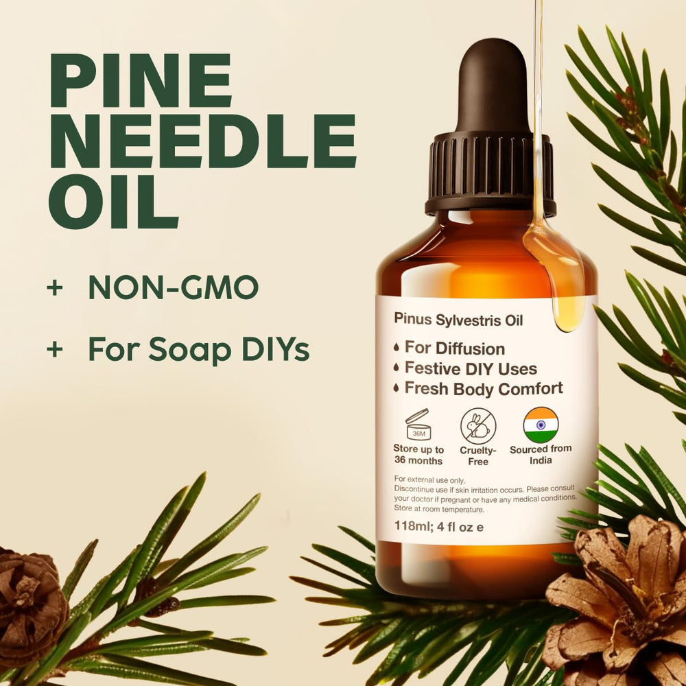 Pine needle essential oil with woodsy scent for candle making
