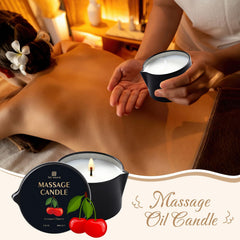 Pineapple Rum scented massage oil candle in a metal jar