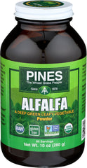 Pines Organic Alfalfa Powder 10 oz – front label