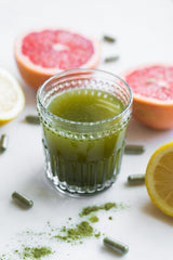 Organic wheat grass ingredients listed on label