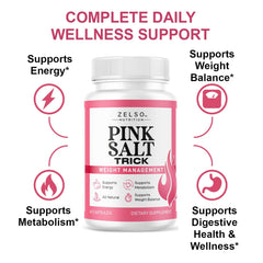 Close-up view of Pink Salt Trick Capsules