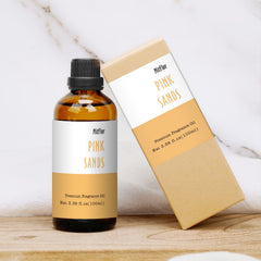 Gift-ready packaging for Pink Sands fragrance oil in a box