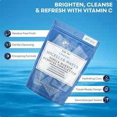 Pink Sky Micellar Wipes close-up highlighting soft texture for gentle cleansing.
