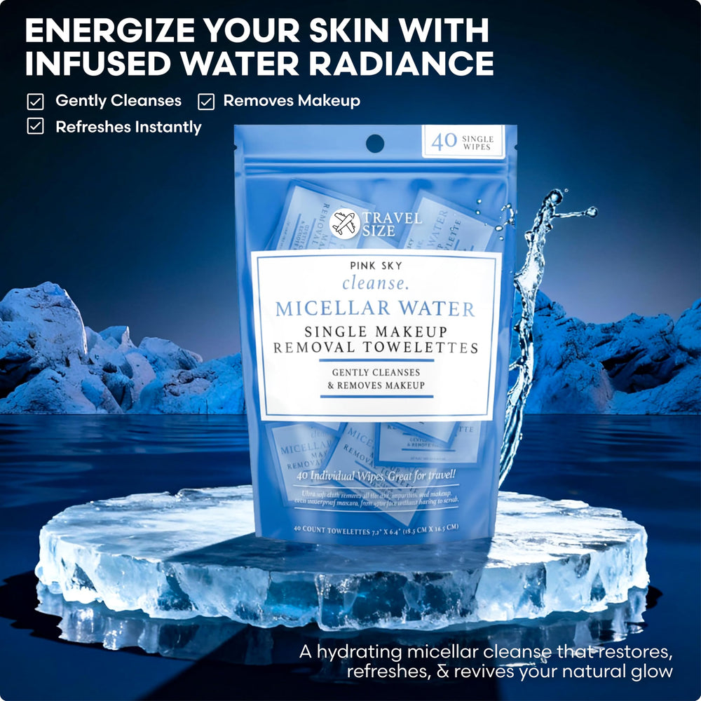 Pink Sky Wipes remove waterproof makeup without rubbing.
