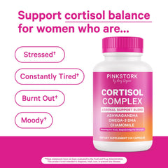 Product shot highlighting the Cortisol Complex packaging and label