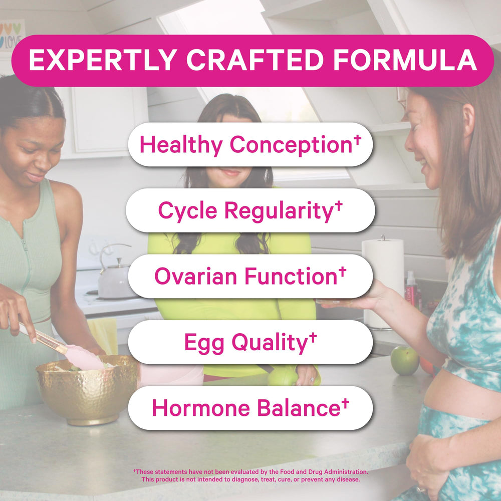 Product shot: Pink Stork Fertility Supplements bottle – secondary angle