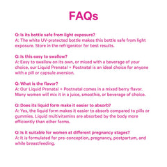 Refrigerated storage for Pink Stork prenatal vitamins