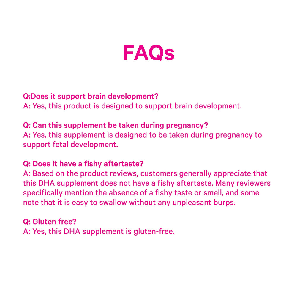 Pink Stork logo with Omega-3 DHA product name