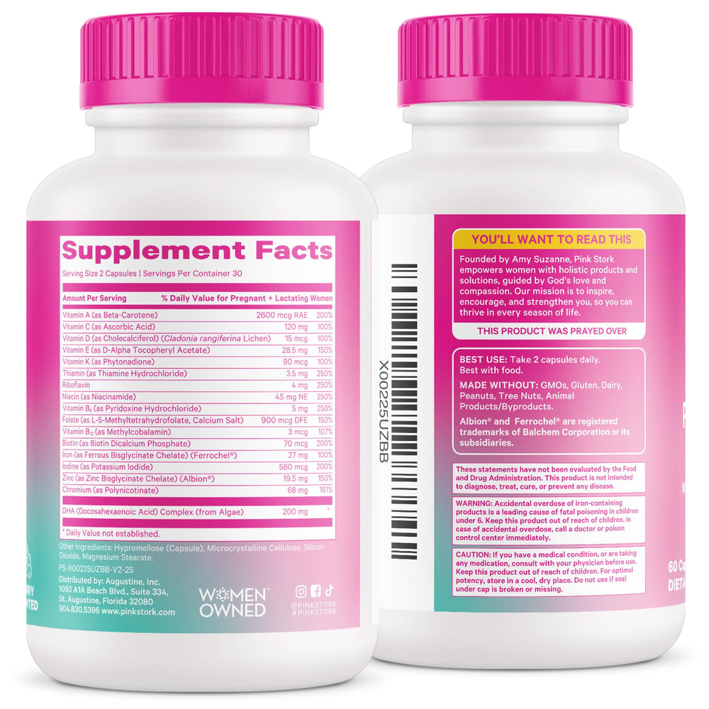 Two capsules showing the daily dose