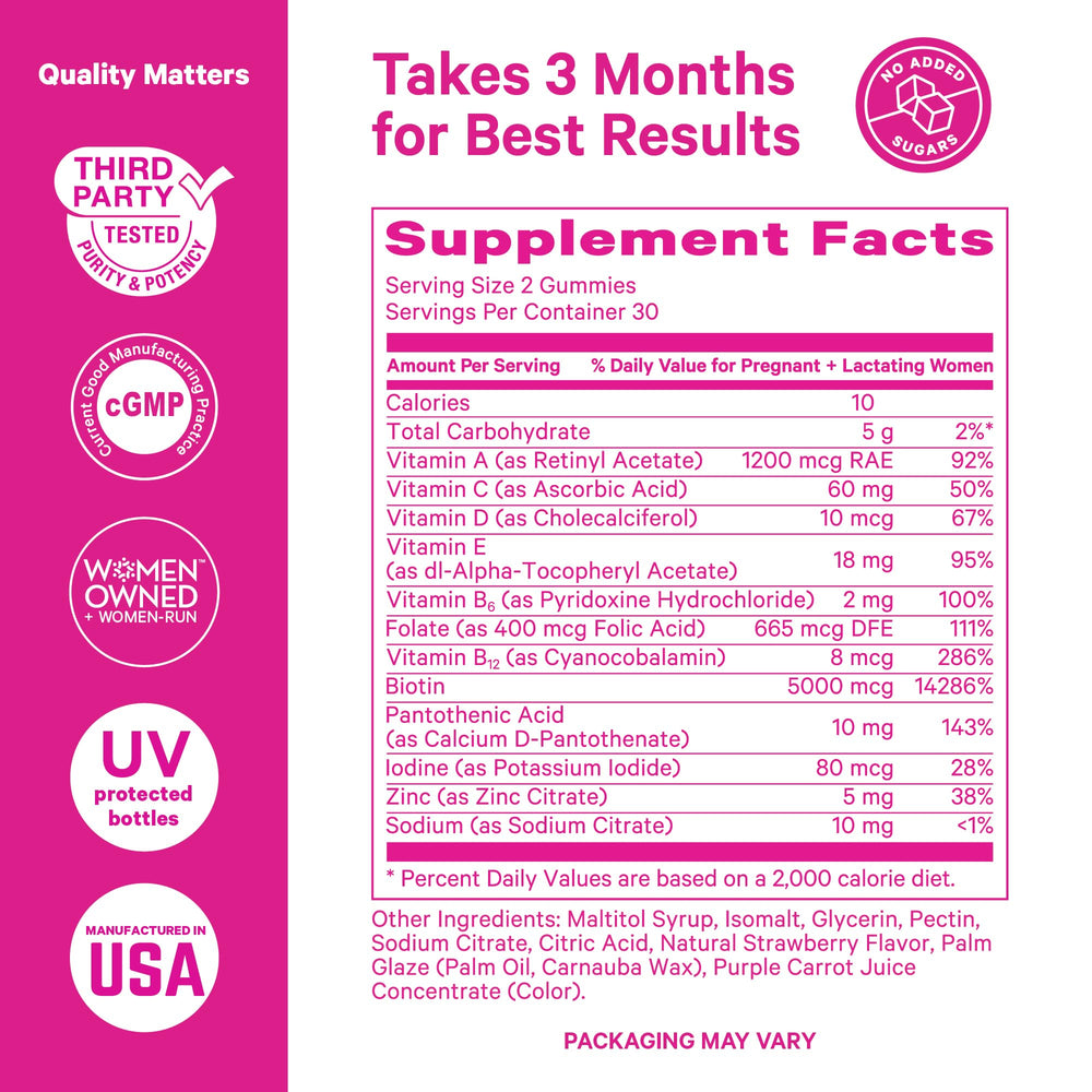 Vitamin E detail in Pink Stork Postpartum Hair Loss Gummies