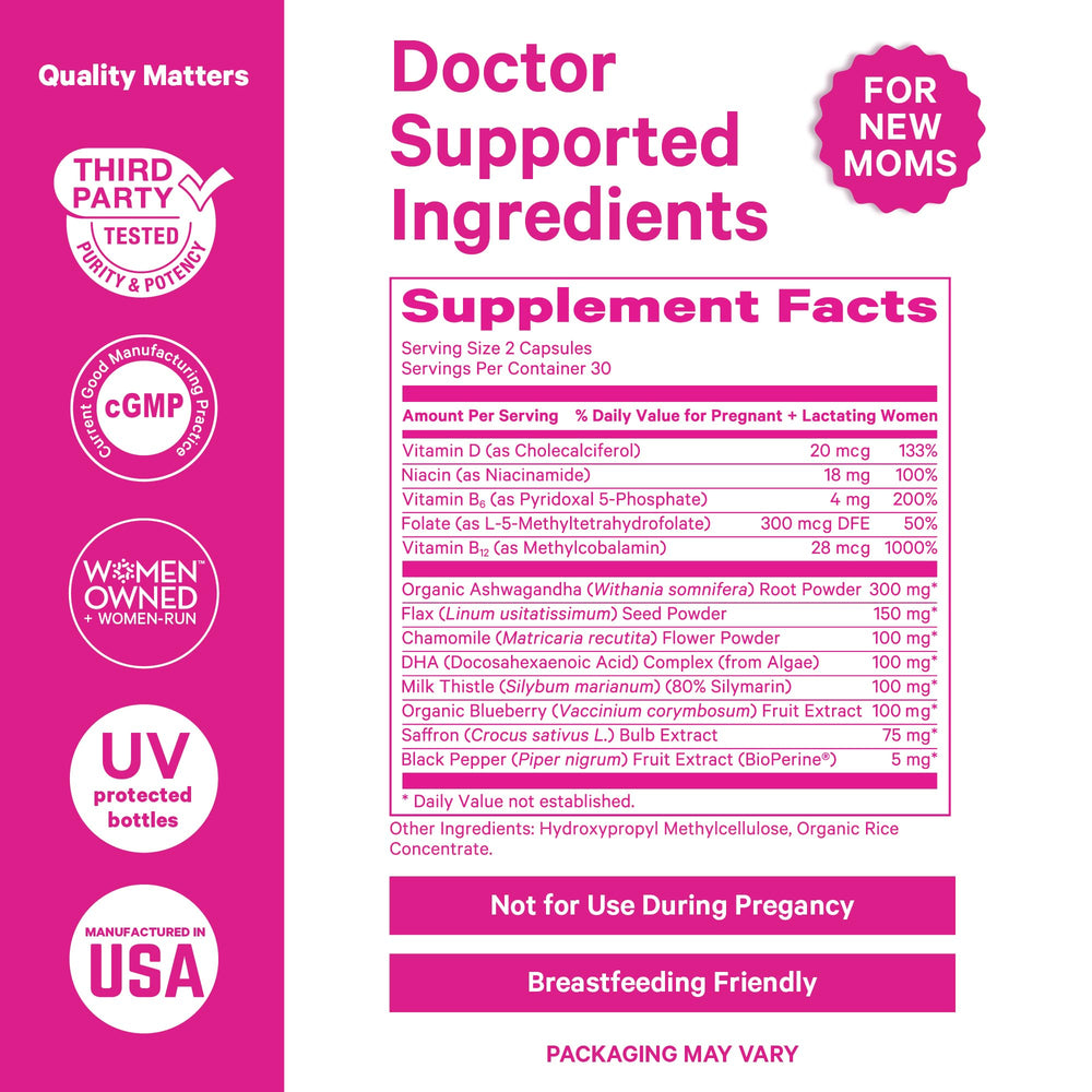 DHA from algae and Vitamin D3 capsules visual
