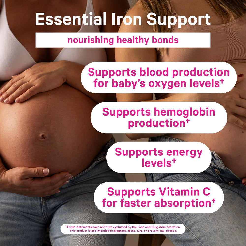 Additional pack shot of Pink Stork Prenatal Iron Gummies