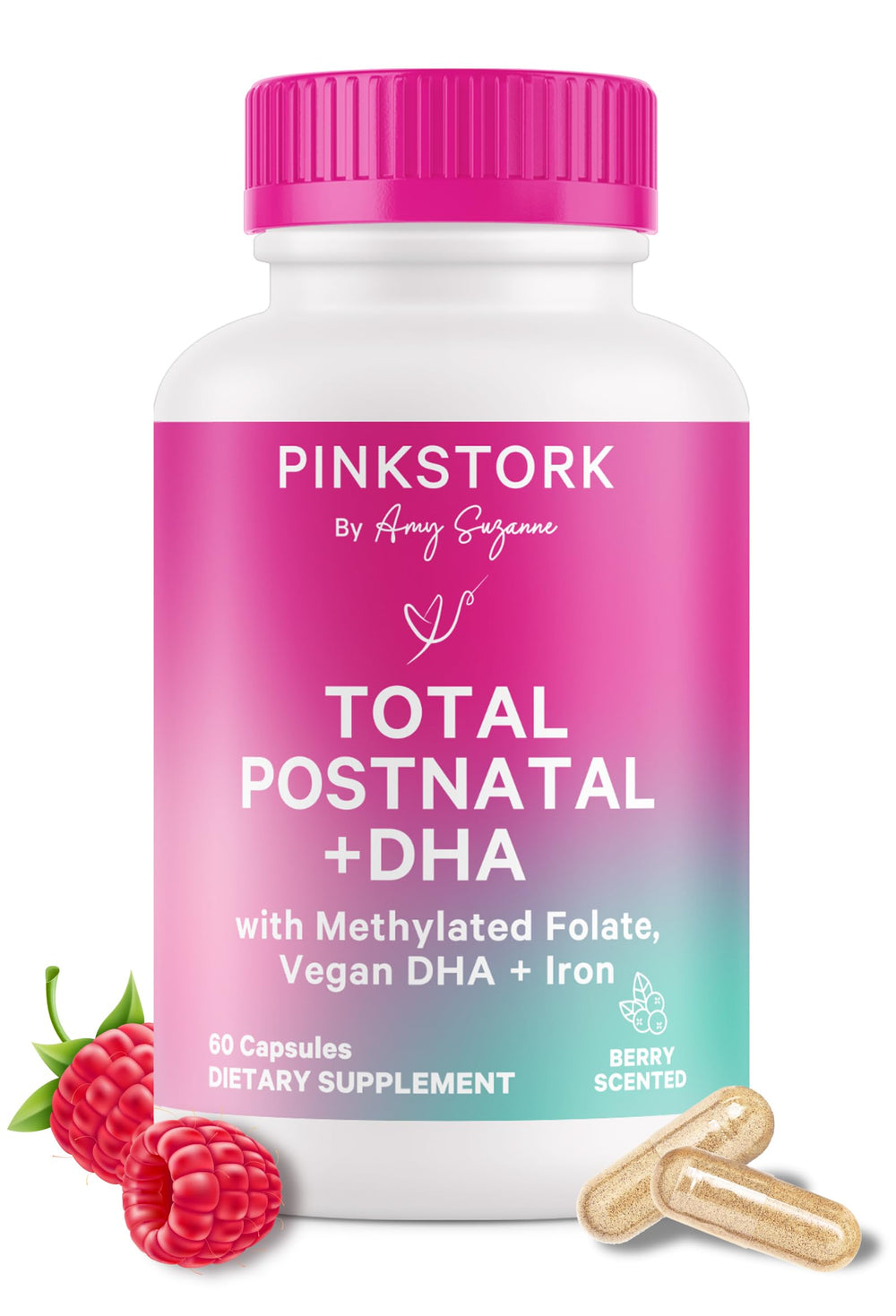 Pink Stork Total Postnatal Vitamins bottle – 1 month supply