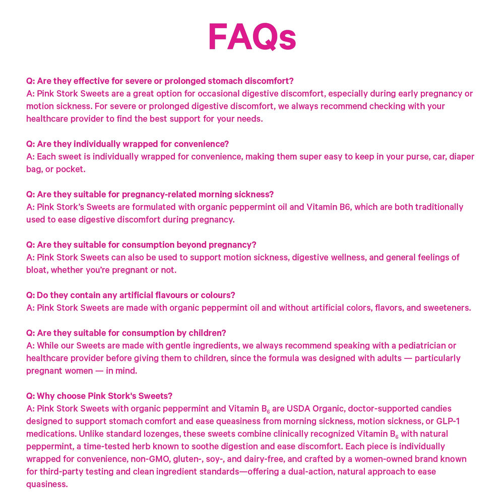 Pink Stork women-owned brand ethos highlighted in team imagery.