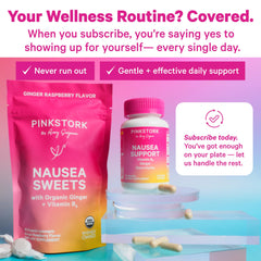 Pink Stork team photo emphasizes women-owned company focused on trusted solutions.