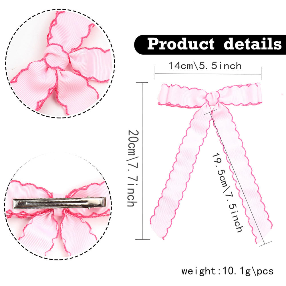 Pipajoy ponytail bows with long-tail design suit braids and ponies
