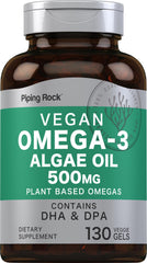 Piping Rock bottle front packaging showing plant-based omega option