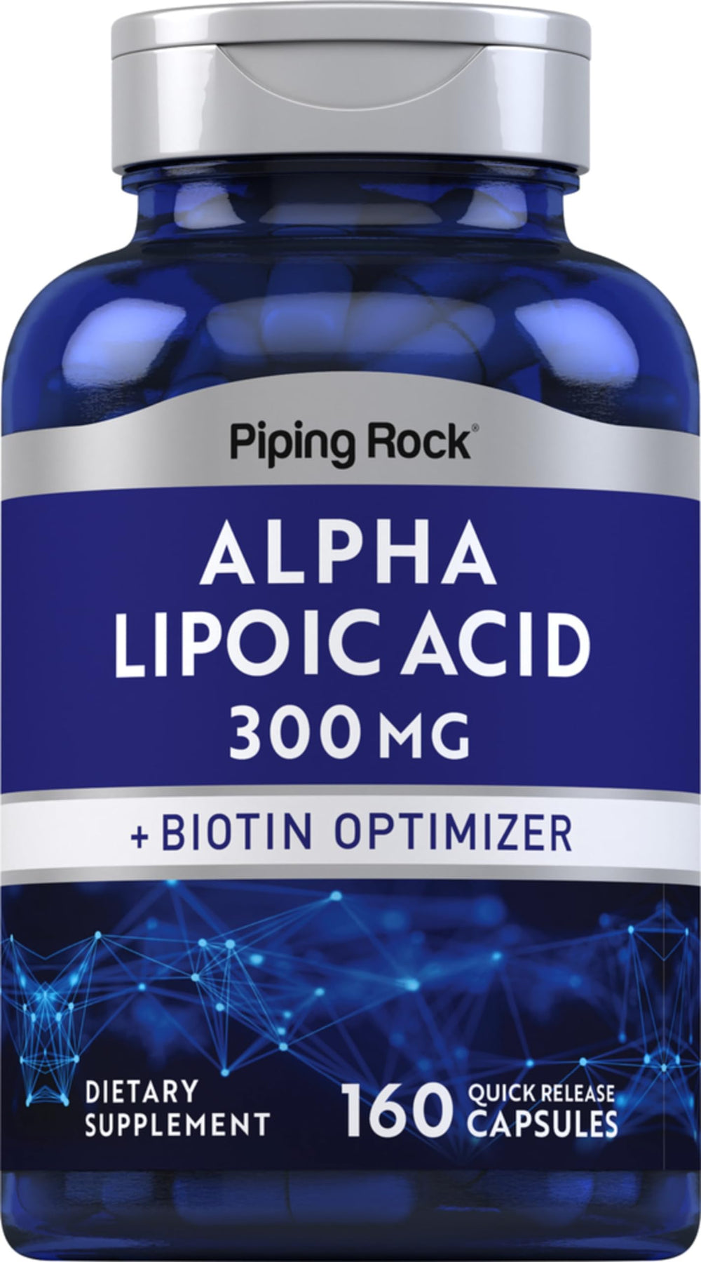 Piping Rock Alpha Lipoic Acid 300mg bottle – front view